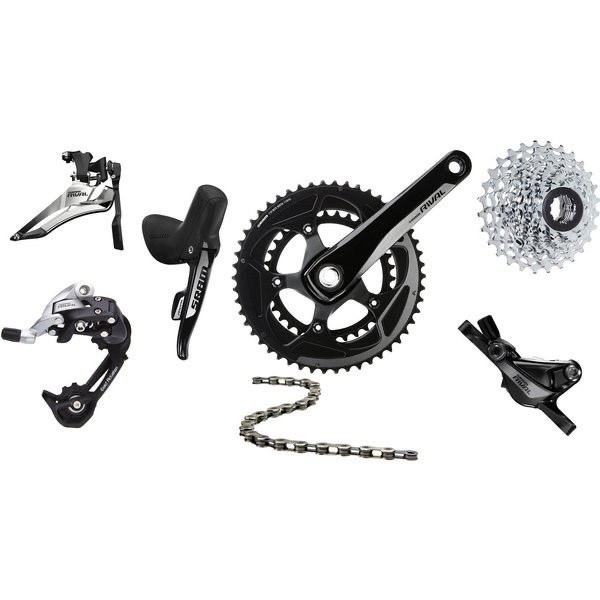 ✨Original Sram Rival 22 Groupset 2X11 Compact Gxp With Hydraulic Disc Brakes Berkualitas