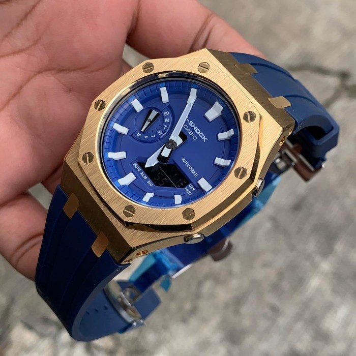 ✨Termurah Casio G-Shock Ga-2100 Steel Gold Original Custom Hc-2Adr Terbatas