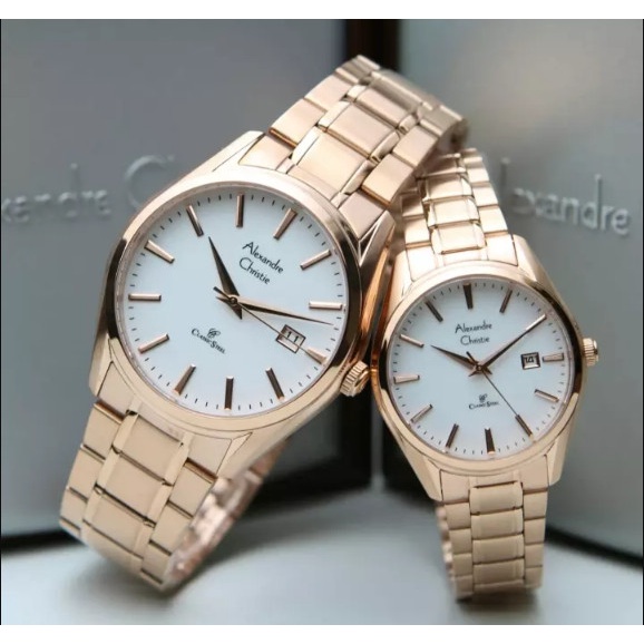 ✨Termurah [Sale 30] Alexandre Christie Ac 8554Md 8554Ld Couple Jam Tangan Pasan Diskon
