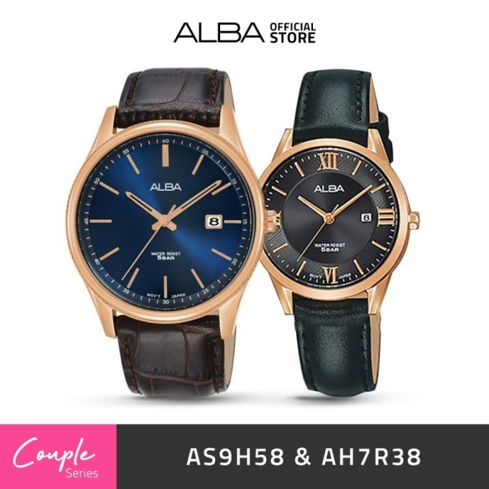 ✨Termurah Jam Tangan Alba Couple Prestige Quartz As9H58  Ah7R38 Original Diskon