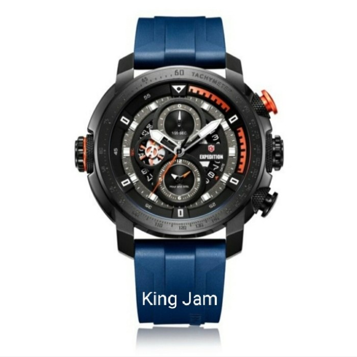 ✨Termurah Jam Tangan Pria Expedition E 6771 Original Blue Rubber Terbaru