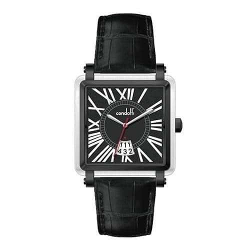 ✨Ready Condotti Prezioso Cn4093-B03-L03 Black Dial Black Leather Men'S Watch Terbaru