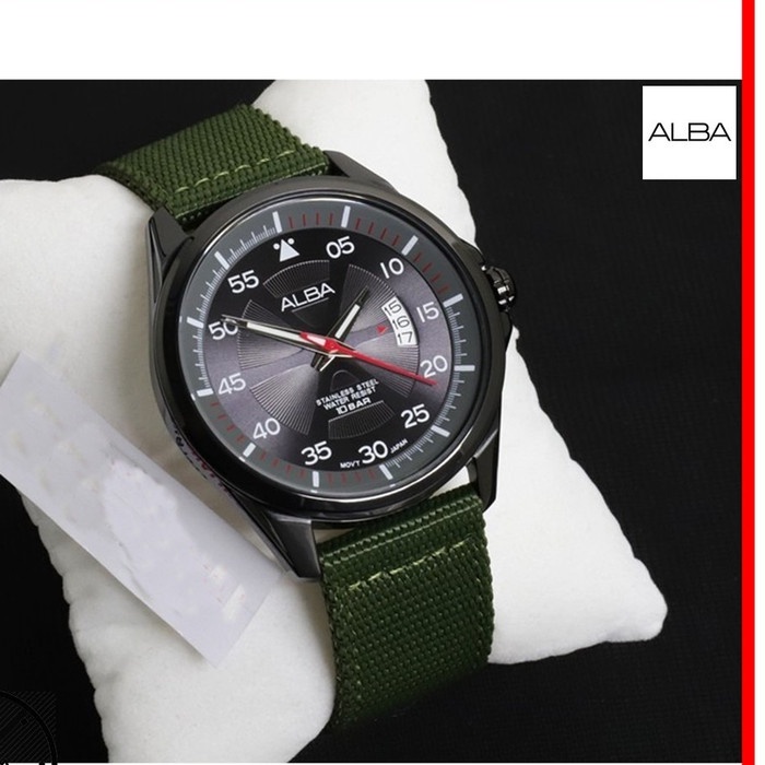 ✨Ready Jam Tangan Pria Alba As9H15X1 As9H15 Black Green Original Bergaransi Terbaru