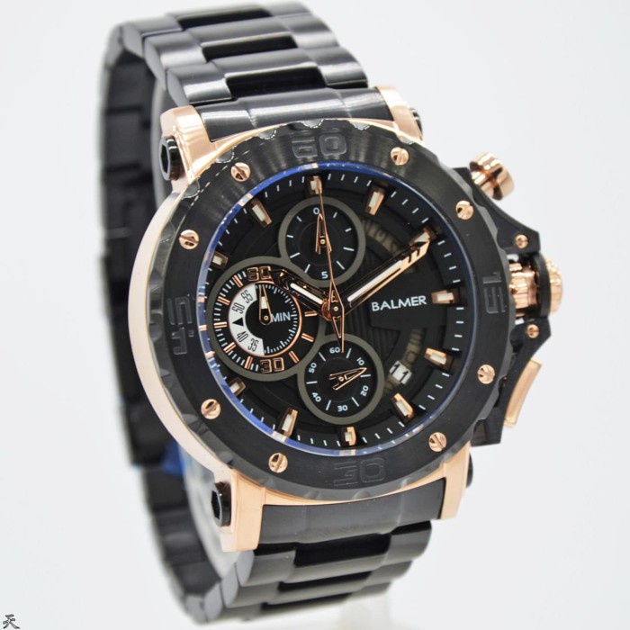 ✨Ready Jam Tangan Balmer 7975 Original Rantai Black Rosegold Garansi 1 Tahun Terbatas