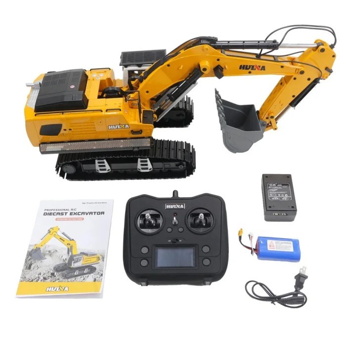 ✅Sale Huina 1599 Excavator Full Metal 1/14 Scale Remote Control Limited