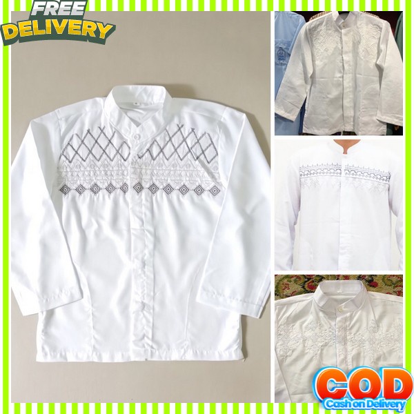 Pakaian Kemeja Baju Peria Hadroh Kemejs Koko Sholawatan Busana Pakean Muslim Kids Cowo Kmeja Kokkoh 