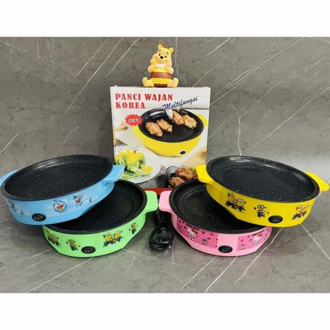 Buruan beli] wajan korea karakter electric frypan teflon listrik pan grill BBQ