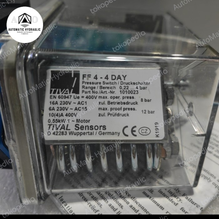 ✅Ready Pressure Control Tival Ff 4-4Dah/Pressure Switch Tival Ff 4-4 Dah Diskon