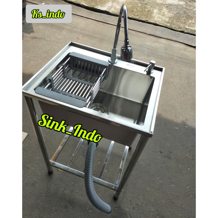 ✅Ori Bak Cuci Piring Portable 52 X 43 304 Westafel Cuci Piring 1 Lubang Limited