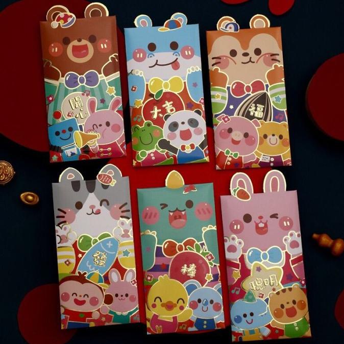 

(1Set6Buah) Angpao Imlek Animals Cute/Amplop Cny Binatang Imut Berkualitas