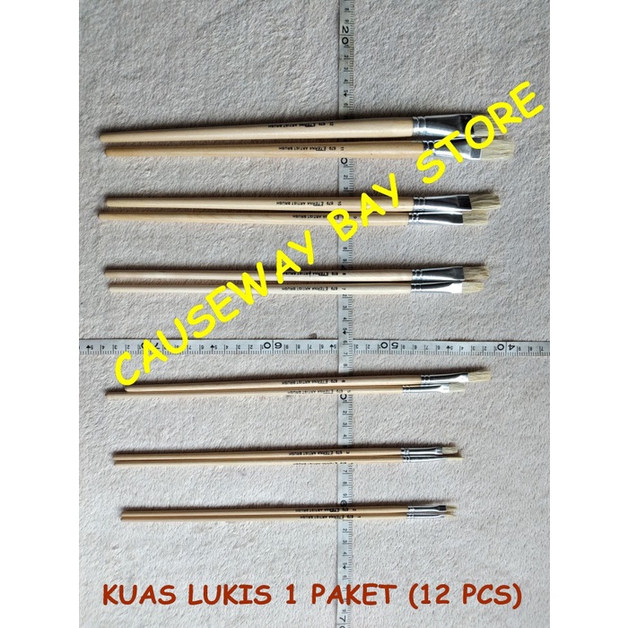

Kuas Lukis 1 Paket (12 Pcs) Best