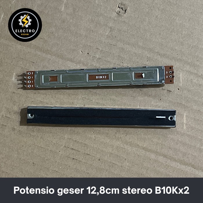 #####] Potensio geser 12,8cm stereo b10k 128mm 2xb10k 12,8 cm 2 x b10k