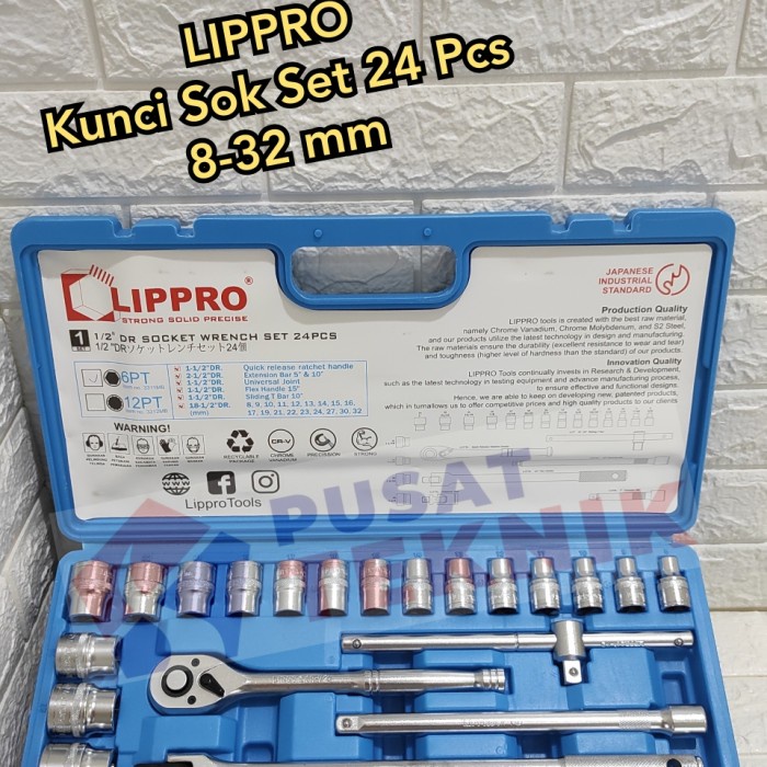 ✅Baru Kunci Sok Lippro 8-32Mm / Kunci Sok Lippro / Sok Set Lippro Terbatas