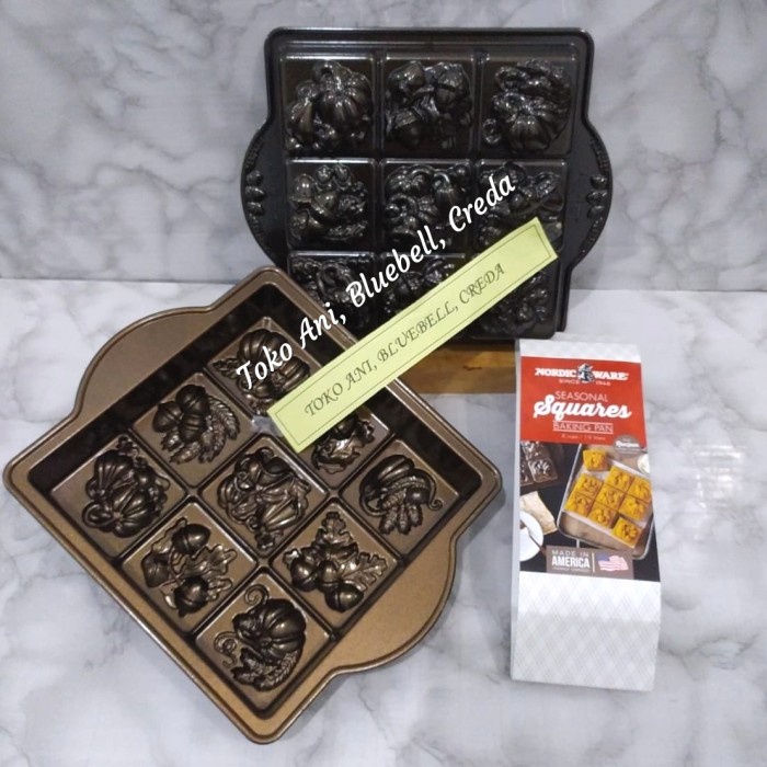 

[Baru] Nordic Ware Seasonal Squares Pan 21.5X21.5X6 Cm - 8Cups/1.9 Liters. Terbatas