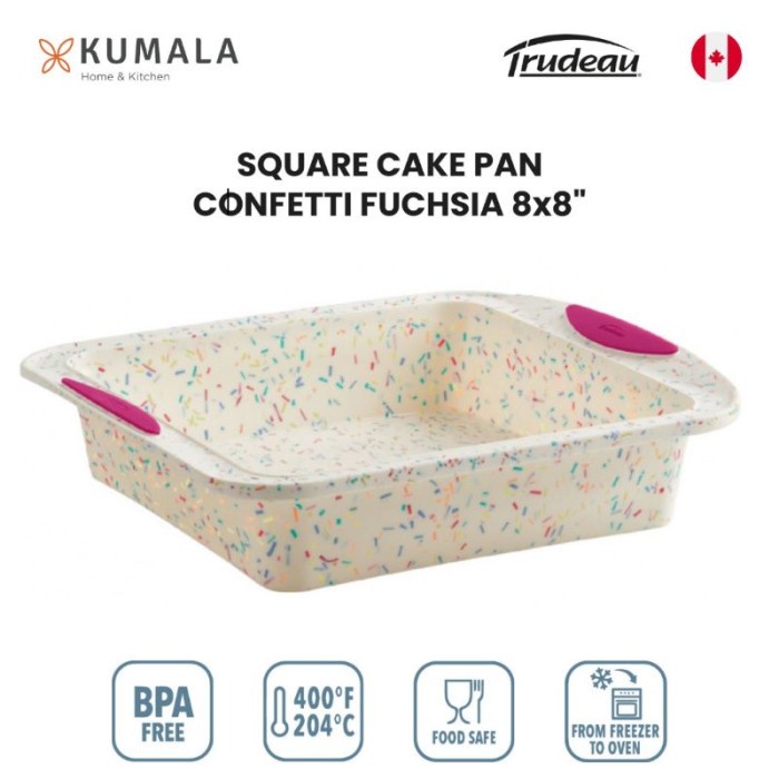 

[Baru] Trudeau Loyang Kue Kotak Confetti 8X8 Inch Terbaru