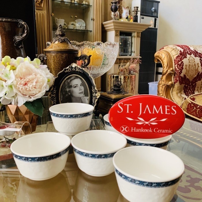 [New Ori] Mangkok Nasi / Sup / Saint James / Okja / L 11 Cm / 6 Pcs / Mewah / Diskon