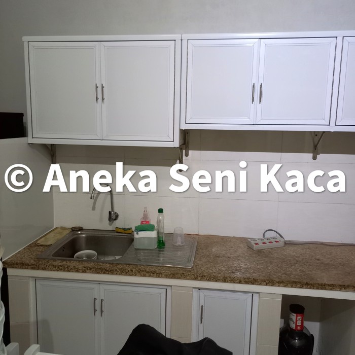 [Baru] Rak Gantung Lemari Dapur Kitchen Set Atas Aluminium Acp Custom Putih Limited