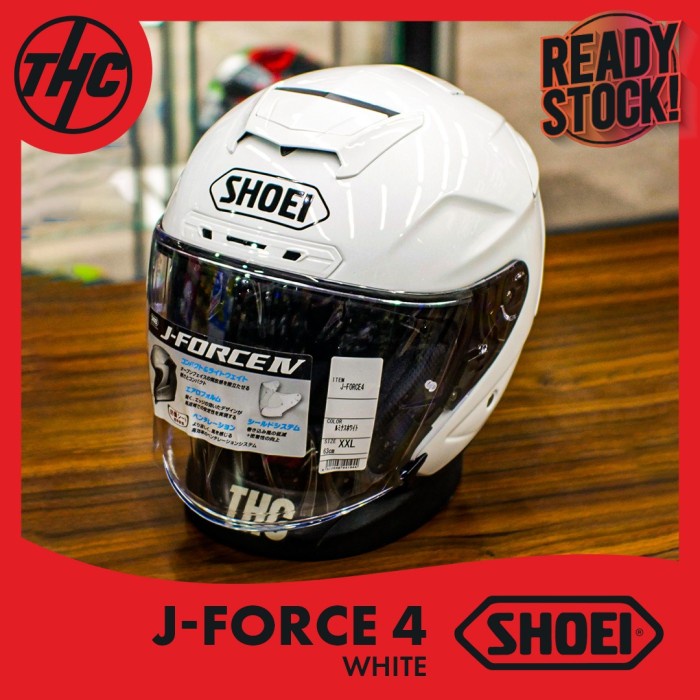 ✨Termurah Shoei J-Force 4 Gloss White Half Face Helm Premium J Force4 Diskon