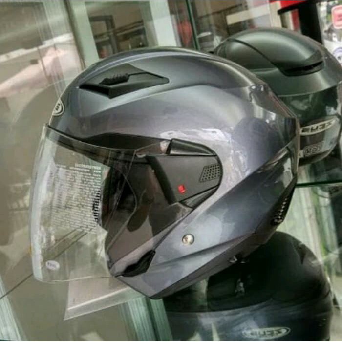 ✨Termurah Helm Zeus Zs 611 Solid Grey 11C  Half Face Helmet Sni  Zs611 Grey 11 Terbatas