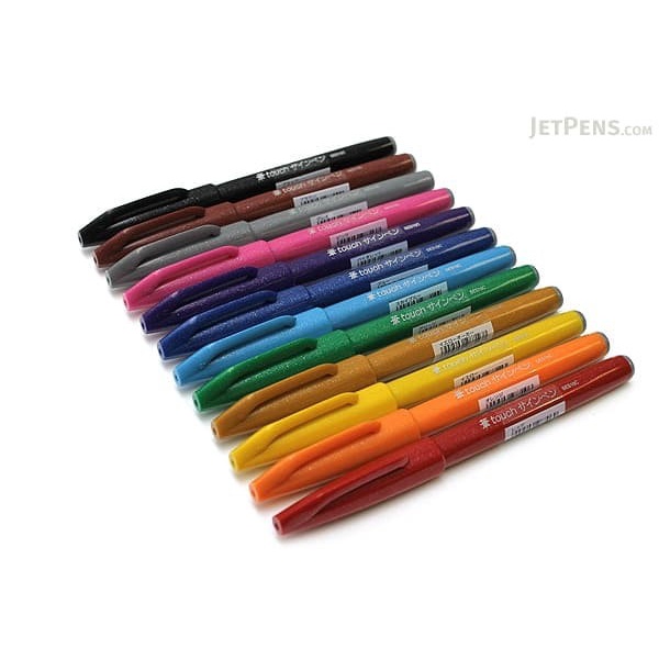 

Gaya Pentel Touch Brush Sign Pen - Set Of 12 (All Color)