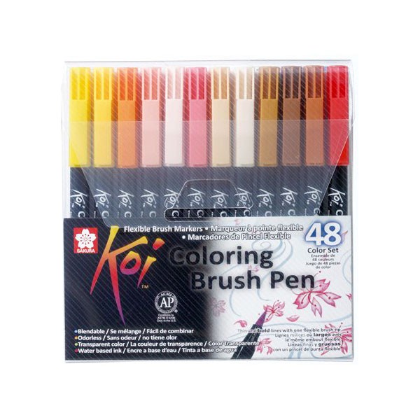 

Gaya Sakura Koi Coloring Brush Pen 48 Color Set