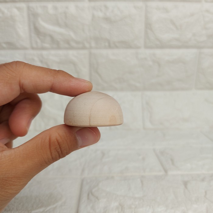 

SETENGAH Lingkaran Bola Kayu 4 cm Bahan Kerajinan DIY