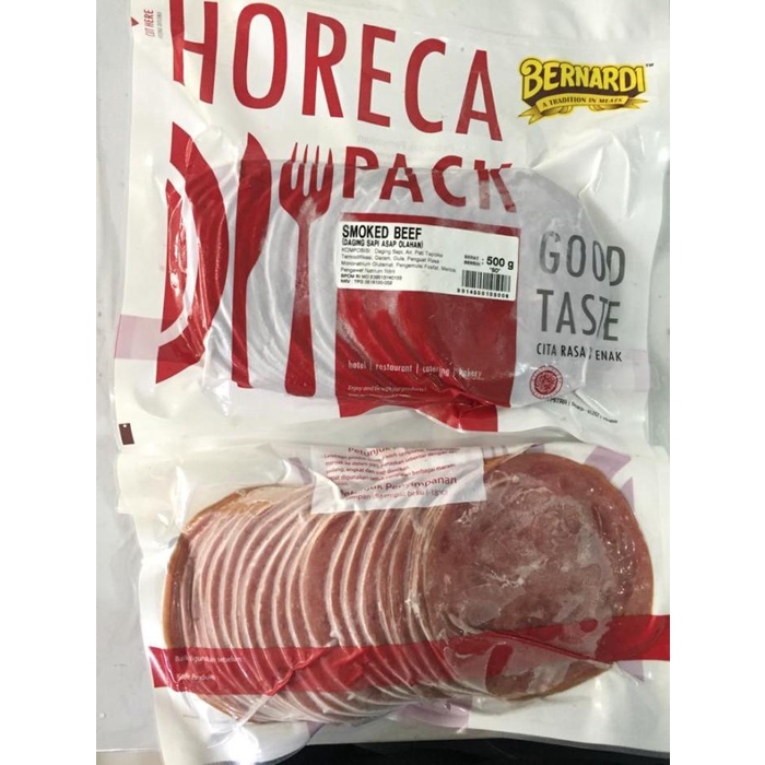 

Smoked Beef Bulat Bernardi Horeca Pack 500gr Daging Sapi Asap ham Best Seller