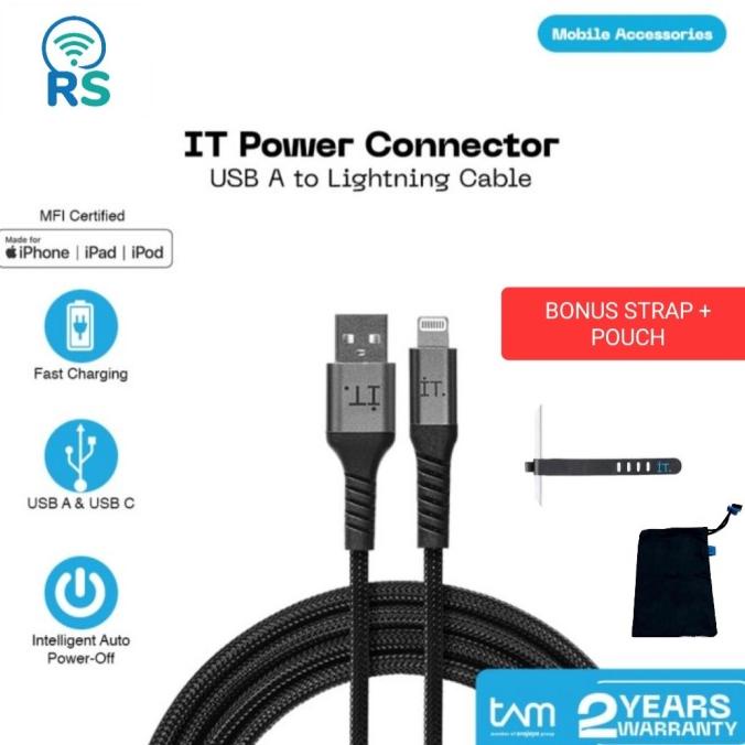 iT Power Connector USB A to Lightning Cable Charger iPhone iPad