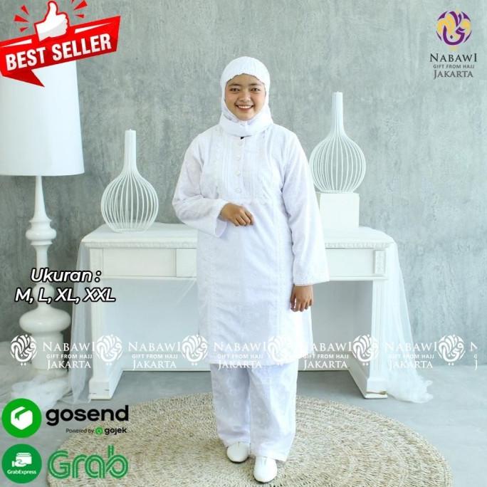 Setelan Baju Ihram Baju Ihrom Wanita Moudy Dan Harmony Katun