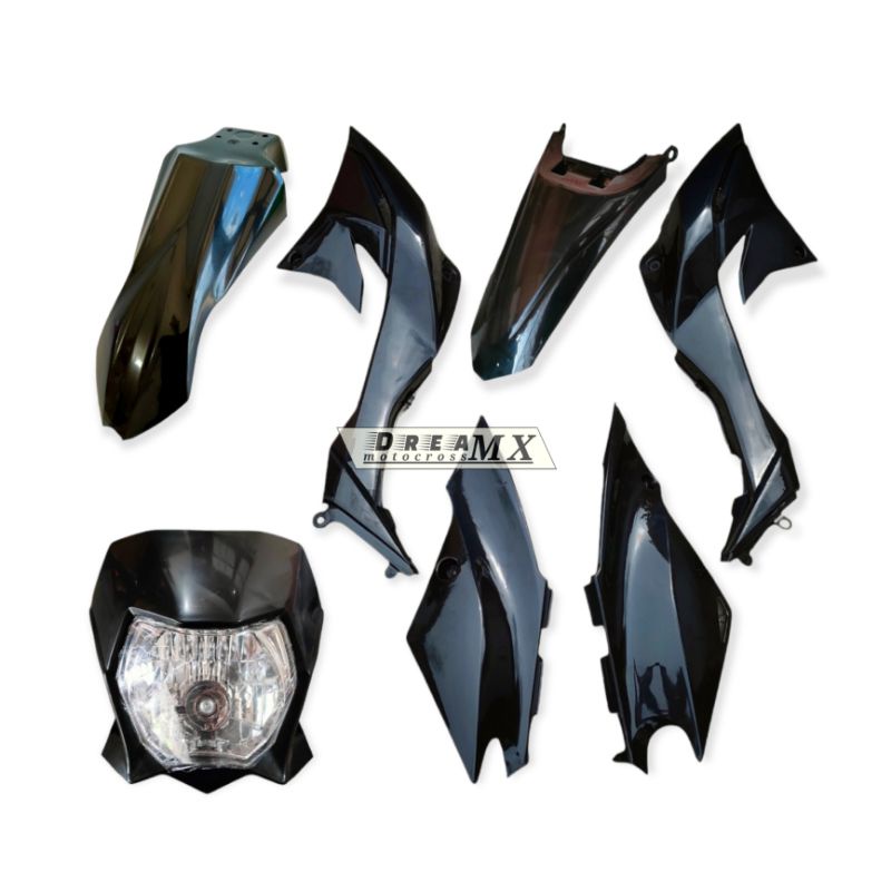 Body fullset Dtracker new plus Headlamp lampu depan Dtracker 150 new Body Dtracker original