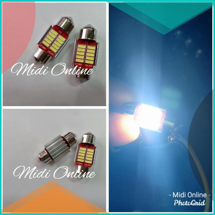 Lampu Led Plafon Mobil - Lampu Kabin Mobil 31MM - Lampu Plafon 10 Led