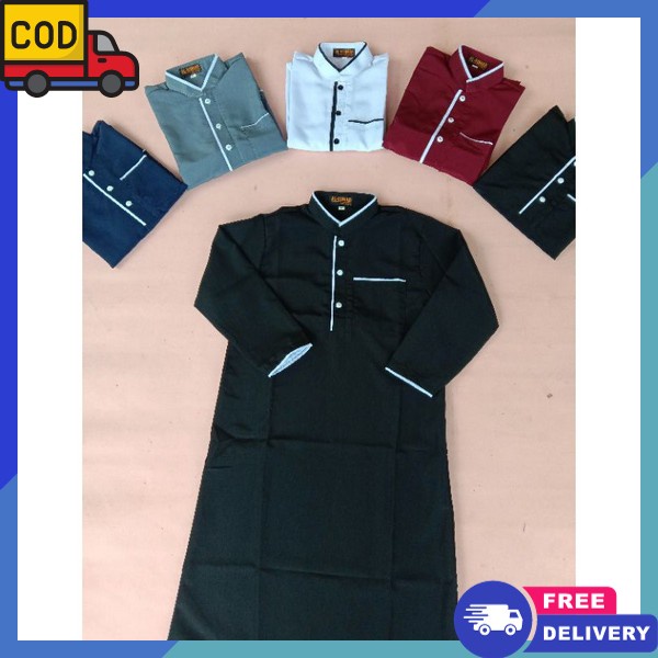 Jubah Panjang Amak Cowo Terbaru Jubah Anak Laki Laki Gamis Anaj Pria Muslim Baju Lebaran Bocah Cowok