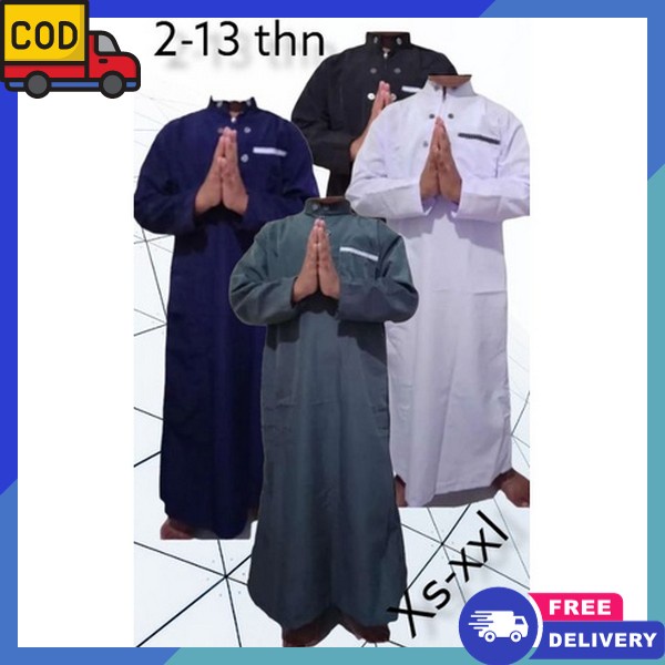 Jubah Anak Laki Laki Gamis Anaj Pria Muslim Baju Lebaran Bocah Cowok Naju Jubah Tk Sd Smp Ghamis Kok