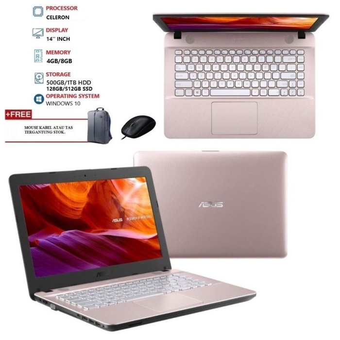 Termurah Promo  Laptop Asus X441 Ram (8Gb/1Tb - 8Gb/512Gb Ssd) Free Mouse/Tas