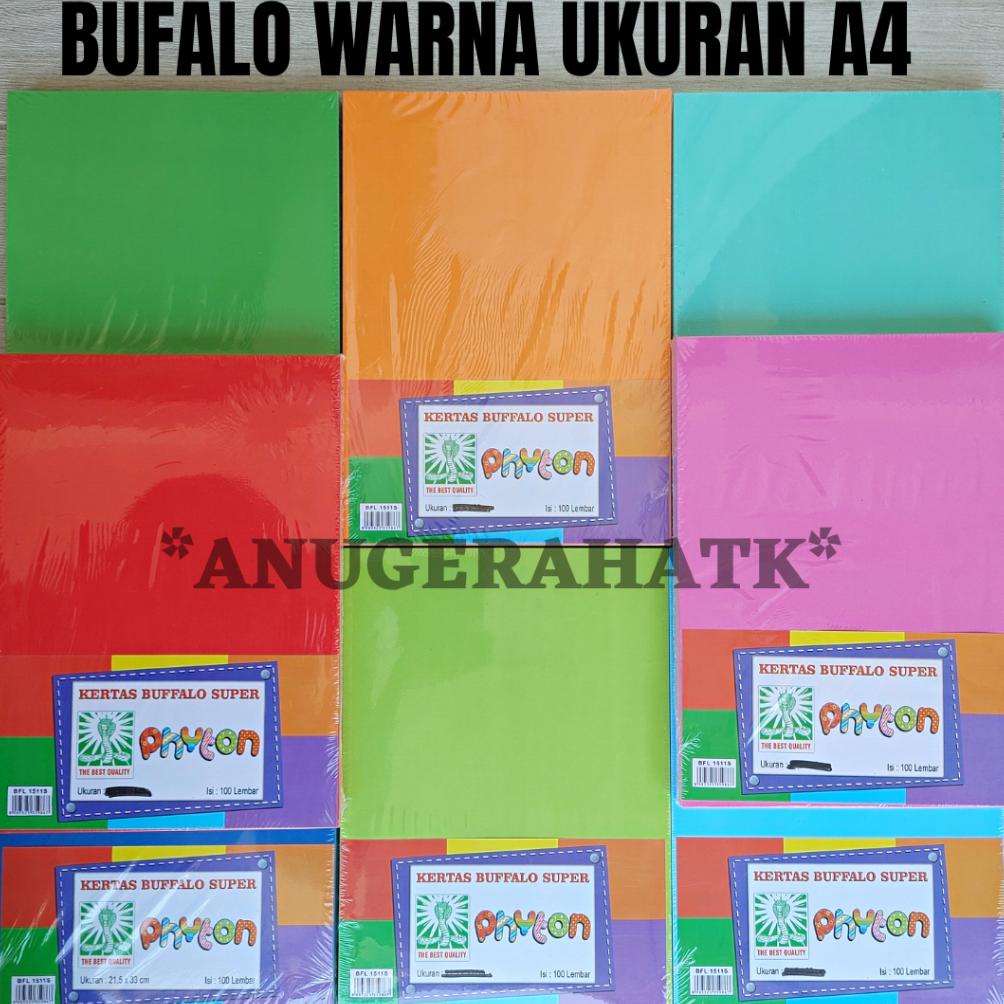 

Promo - (1Pack isi 100lbr) Kertas Cover Jilid Bufalo uk A4 Merk Phyton yg Asli
