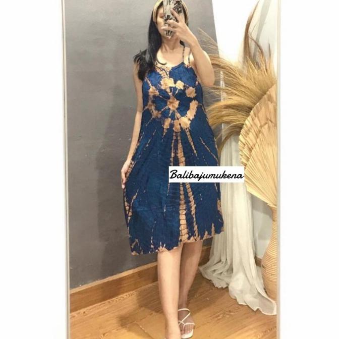UE156 DASTER BALI TALI SUMBU PENDEK JUMBO/SEXY DRESS WANITA BAHAN RAYON TERMURAH