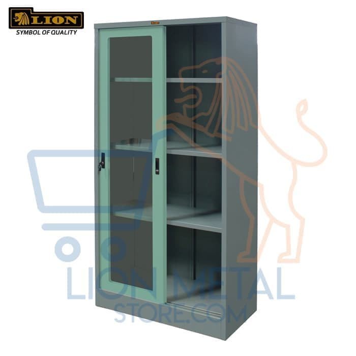

LEMARI ARSIP SLIDING KACA MERK LION L33AK