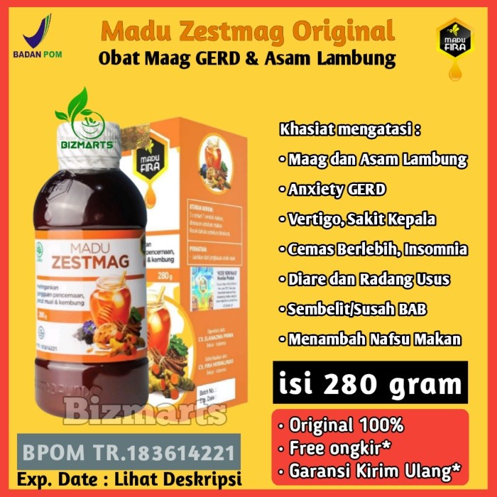 

Paket 2 Botol Madu Zestmag Obat Maag Dan Asam Lambung Herbal Ampuh