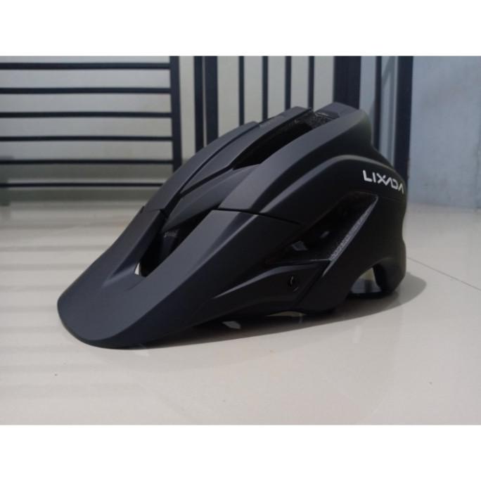 Helm sepeda mtb enduro xc am lixada black matt original