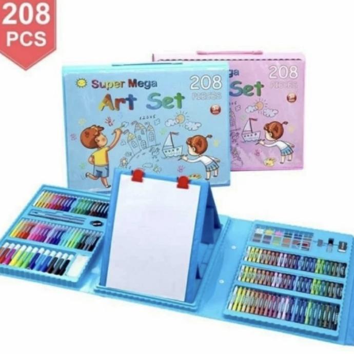 

Super Mega Art Set 208 Pcs Crayon / Set Menggambar Mewarnai 208pcs