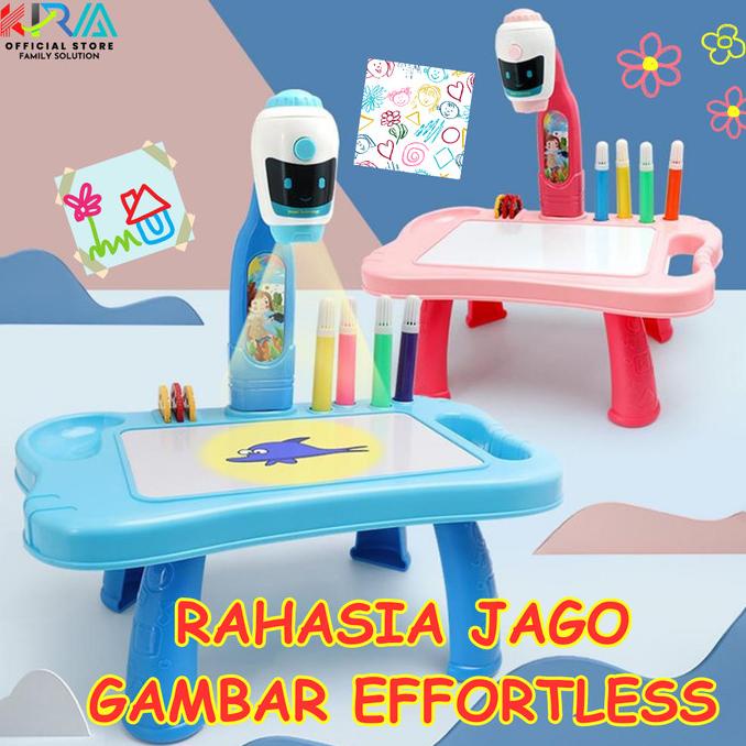 

Meja Belajar Anak Proyektor Kids Desk Menggambar dan Mewarnai Mudah