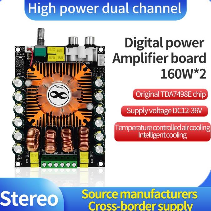 TDA7498E daya tinggi digital power amplifier papan 2.0HIFI stereo