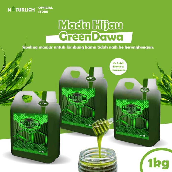 Madu Hijau Asli 1Kg Madu Asli Green Dawa Untuk Kesehatan Lambung Gerd