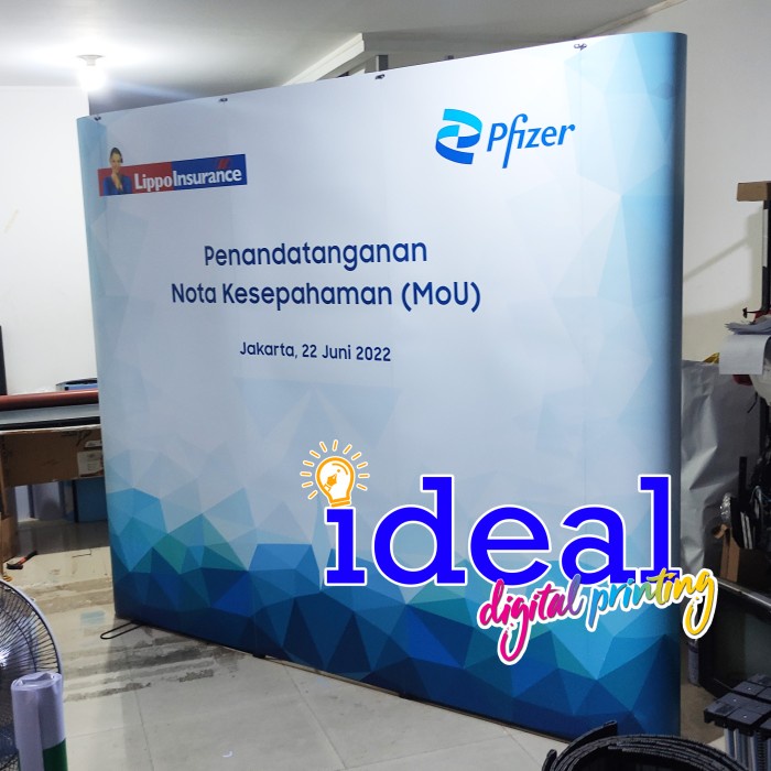 

Backwall Backdrop pop up spider portable bongkar pasang