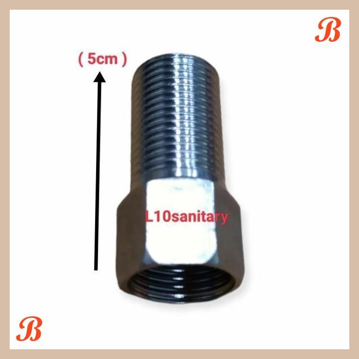 SOK DRAT LUAR PANJANG/SAMBUNGAN KRAN DRAT LUAR PANJANG STAINLESS STEEL