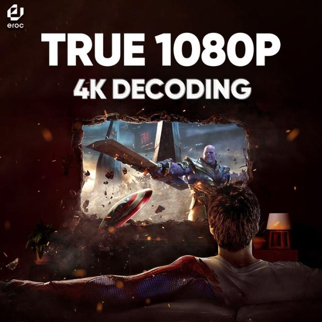 Eroc Android Smart Home Proyektor- Dolby - Fhd - Model Max