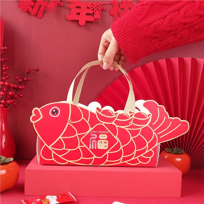 CNY box kotak kue imlek hoki fish kotak surabaya bolu gulung imlek