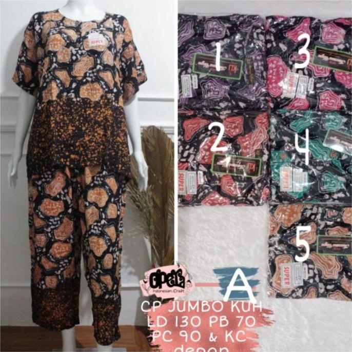 GM327 Daster Kencana Ungu CP JUMBO KUH Setelan Celana Panjang Bekasi bagus OBRAL