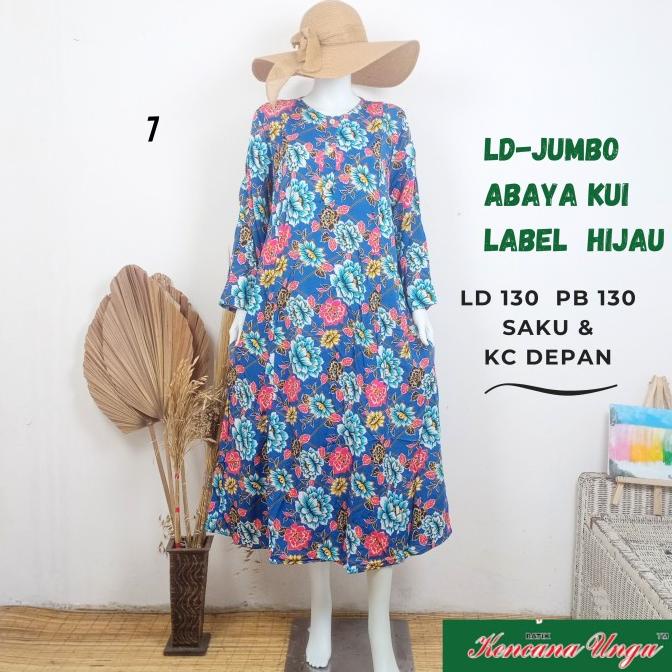 GN752 Daster Kencana Ungu JUMBO Lengan Panjang LD-ABAYA Label Hijau Grosir PROMO