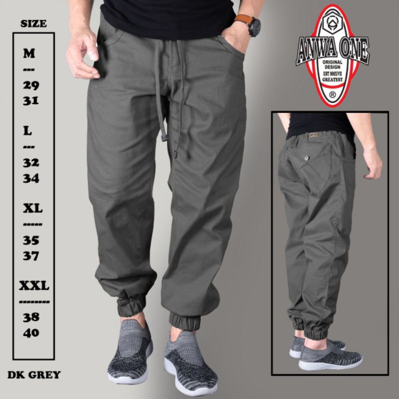 [EXCLUSIVE] BEST QUALITY Anwa One~Celana Sirwal Jogger Pria Premium Original Anwa One Murah
